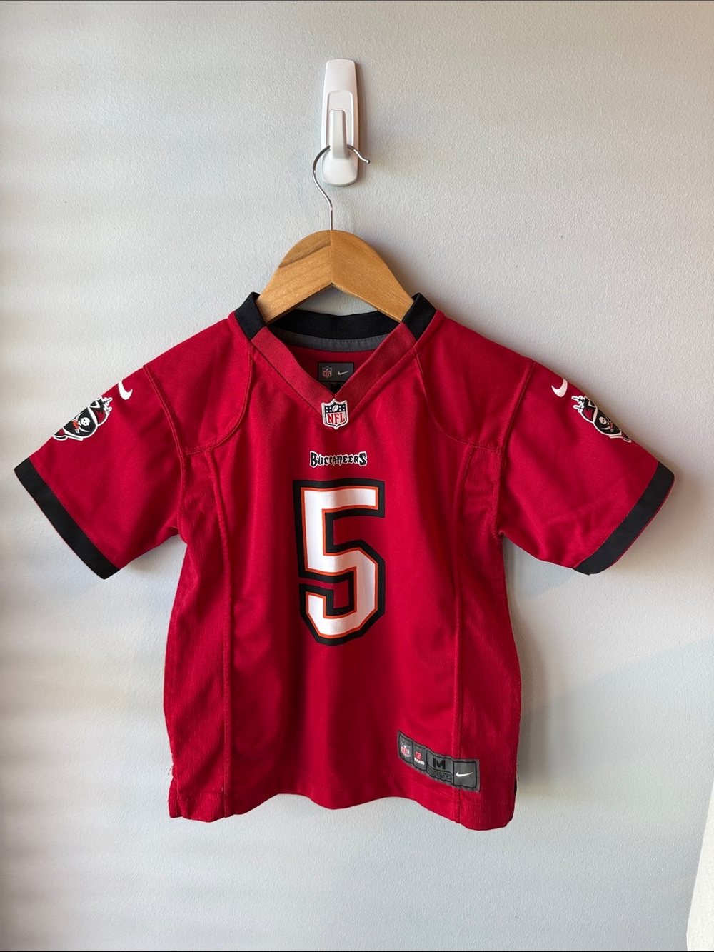 Tampa Bay Buccaneers NFL Nike Freeman Kids Jersey Red and Black #5